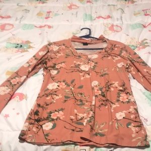Rue 21 large flower pink shirt
